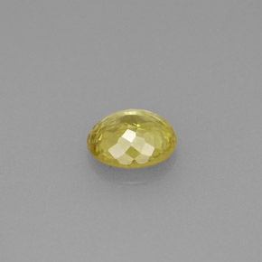 0.75克拉天然黄色榍石，椭圆形切割，6.1×5.4毫米，VS