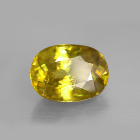5.61克拉天然多色榍石，椭圆形切割，12.5×9.1毫米，VVS