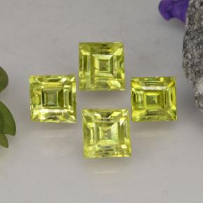 1.50天然黄色榍石，方形，3.9×3.7毫米，VS-SI