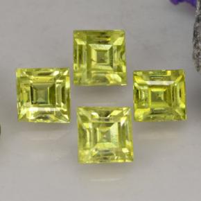 1.50天然黄色榍石，方形，3.9×3.7毫米，VS-SI