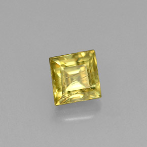 0.38克拉天然黄色榍石，方形，3.8×3.7毫米，VS-SI