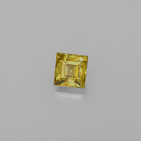 0.39克拉天然黄金色榍石，方形，4×3.9毫米，VS-SI