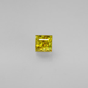 0.46克拉天然黄金色榍石，方形，3.6×3.5毫米，VS