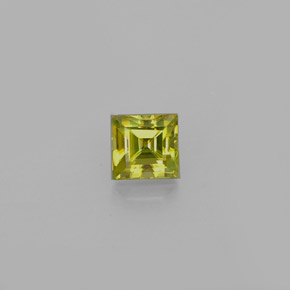 0.41克拉天然绿色榍石，方形，3.9×3.7毫米，VS