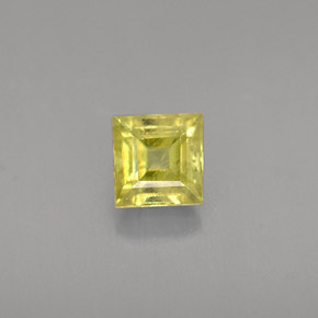 0.36克拉天然黄色榍石，方形，3.8×3.8毫米，VS-SI