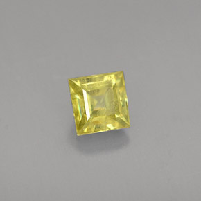 0.36克拉天然黄色榍石，方形，3.8×3.8毫米，VS-SI