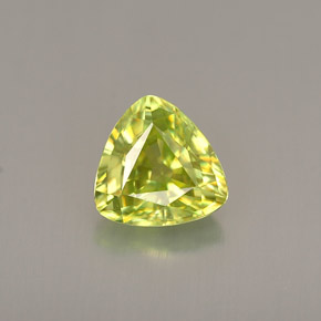 0.77克拉天然绿色榍石，三角形，6×5.8毫米，VVS-VS