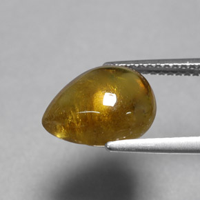 4.36克拉天然黄色榍石，透明，11.5×9毫米，透明/半透明