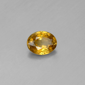 0.53克拉天然黄色榍石，椭圆形切割，5.9×4.7毫米，VVS-VS