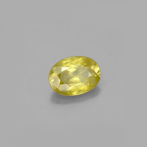 0.92克拉天然黄金色榍石，椭圆形切割，7.1×5.2毫米，VS-SI