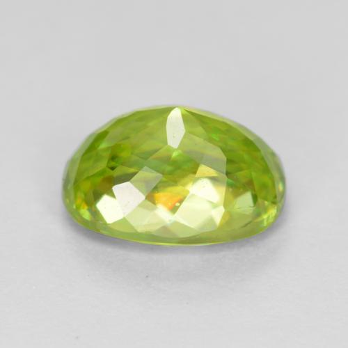 1.97克拉天然黄色榍石，椭圆形切割，8.4×6.2毫米，SI