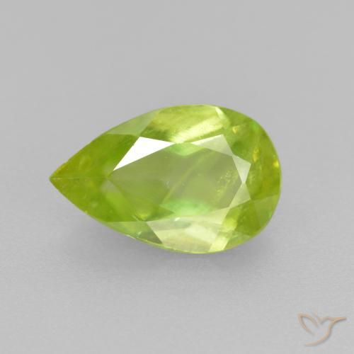 1.19ct 天然 亮柠檬黄 榍石, 梨形, VS-SI