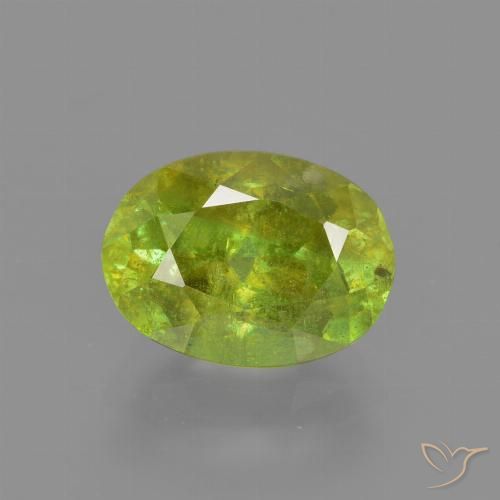 2.31ct 天然 亮绿色 榍石, 椭圆形, SI