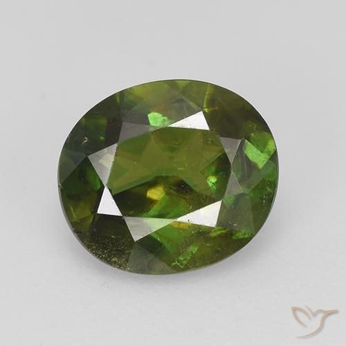 1.73ct 天然 中绿色 榍石, 椭圆形, VS-SI