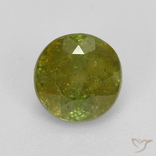 0.90ct 天然 大地绿 榍石, 圆形的, VS-SI