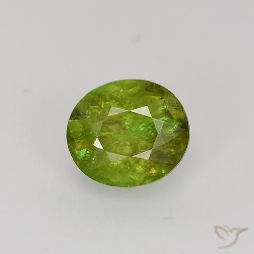 1.19ct 天然 森林绿 榍石, 椭圆形, VS-SI