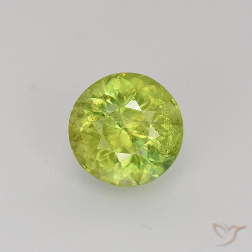 1.19ct 天然 淡黄色 榍石, 圆形的, VS-SI