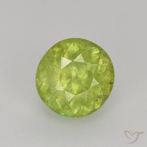 1.32ct 天然 淡黄色 榍石, 圆形的, VS-SI