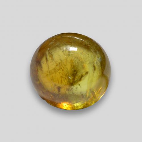 2.24克拉天然金色榍石，椭圆形切割，7.7×7.3毫米，透明