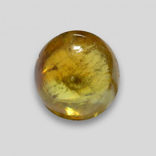 2.24克拉天然金色榍石，椭圆形切割，7.7×7.3毫米，透明