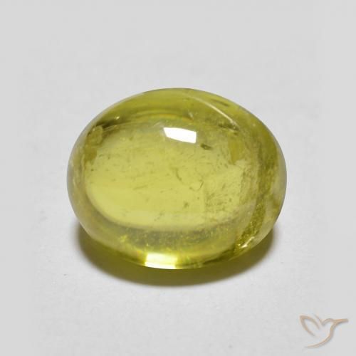 2.49ct 天然 暖土绿 榍石, 椭圆形, 透明