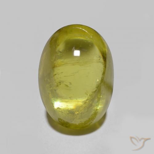 4.43克拉天然绿色榍石，椭圆形切割，11×8毫米，半透明