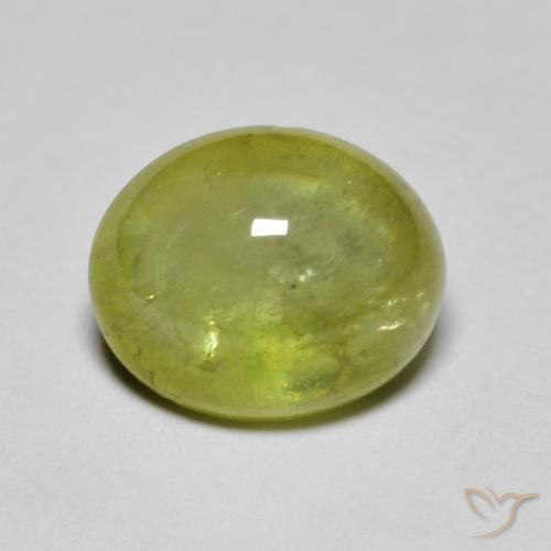 2.88ct 天然 橄榄绿色 榍石, 椭圆形, 透明