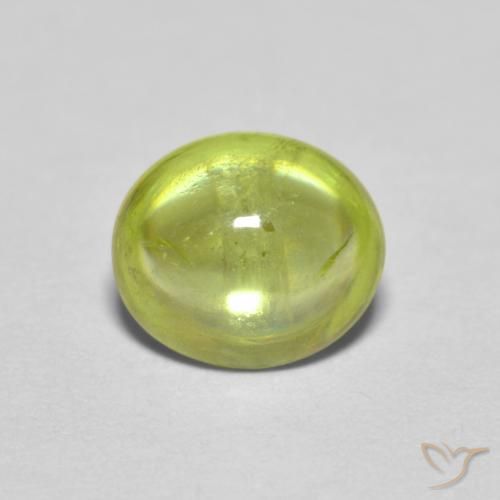 1.17ct 天然 温暖的森林绿 榍石, 椭圆形, 透明
