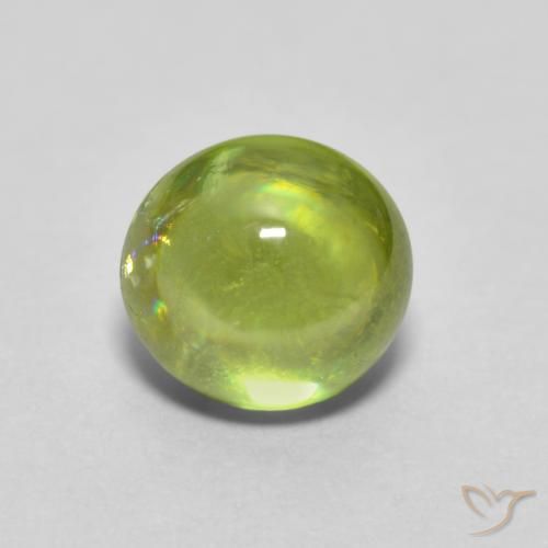 1.09ct 天然 黄绿色 榍石, 椭圆形, 透明