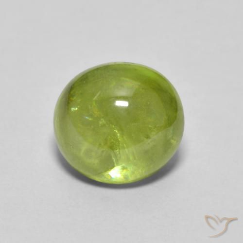 1.90ct 天然 活泼的黄绿色 榍石, 椭圆形, 透明