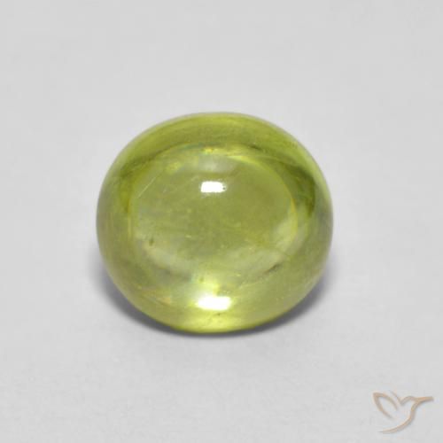 1.25ct 天然 浅土绿 榍石, 椭圆形, 透明