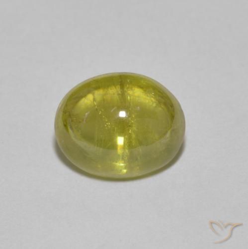 1.92ct 天然 淡黄色 榍石, 椭圆形, 透明