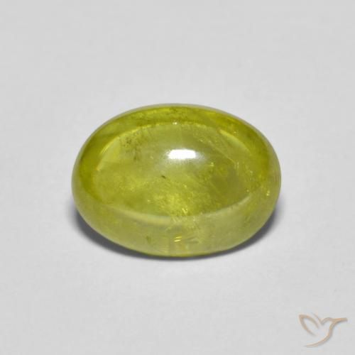 2.06ct 天然 暖土绿 榍石, 椭圆形, 透明
