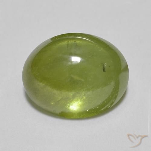 1.54ct 天然 橄榄绿色 榍石, 椭圆形, 半透明