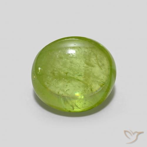 2.53ct 天然 亮绿色 榍石, 椭圆形, 透明