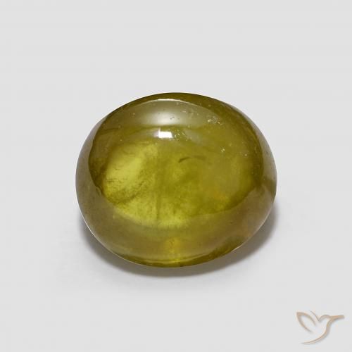 2.08ct 天然 黄绿色 榍石, 椭圆形, 透明