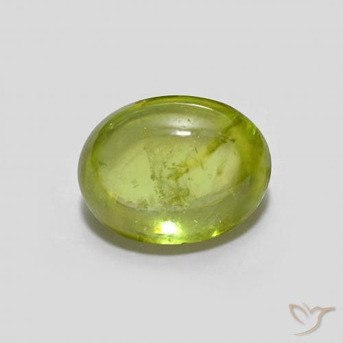 1.76ct 天然 橄榄绿色 榍石, 椭圆形, 透明