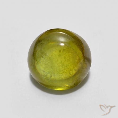 1.86ct 天然 绿黄色 榍石, 椭圆形, 透明