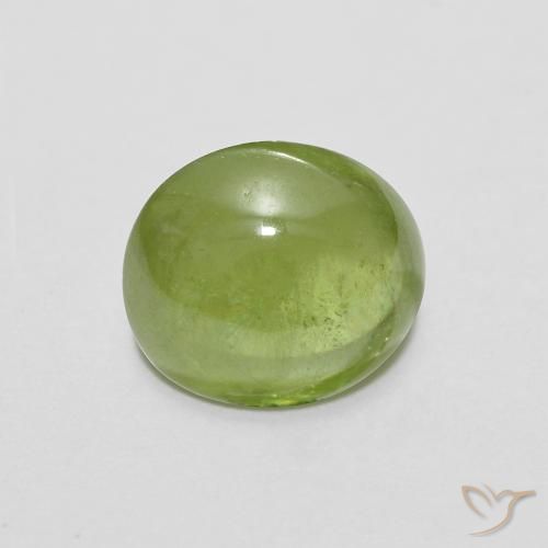 1.66ct 天然 中绿色 榍石, 椭圆形, 半透明