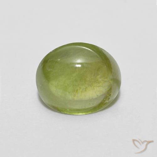 1.77ct 天然 橄榄绿色 榍石, 椭圆形, 半透明