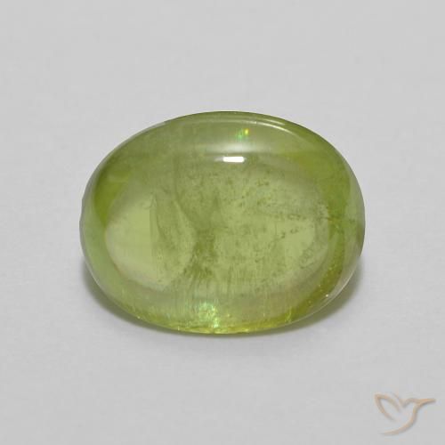 1.89ct 天然 中绿色 榍石, 椭圆形, 透明
