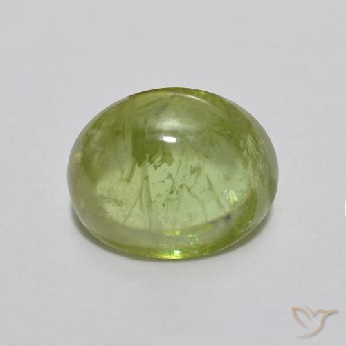 1.93ct 天然 中绿色 榍石, 椭圆形, 透明