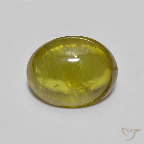 2.16ct 天然 中绿色 榍石, 椭圆形, 透明