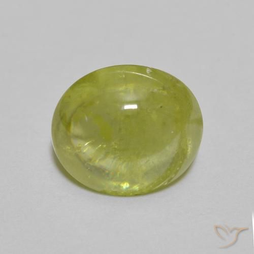 2.10ct 天然 Medium Light Green 榍石, 椭圆形, 透明