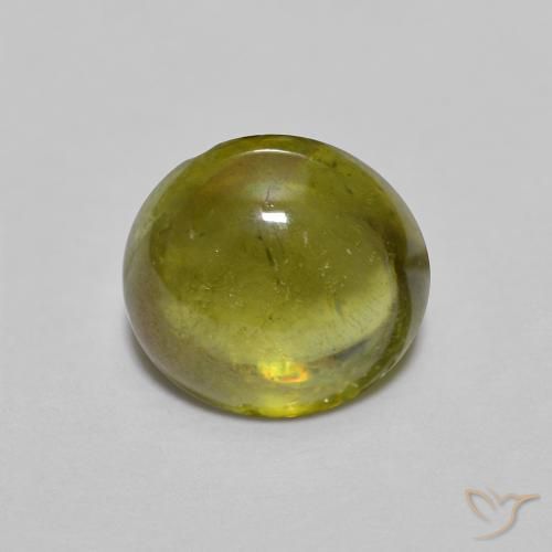 1.38ct 天然 温暖的森林绿 榍石, 椭圆形, 透明