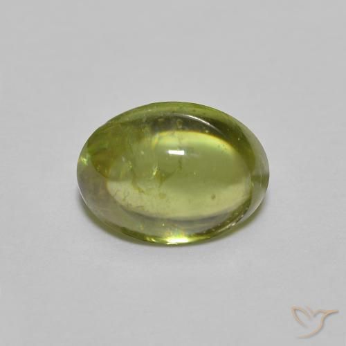 1.15ct 天然 活泼的黄绿色 榍石, 椭圆形, 透明