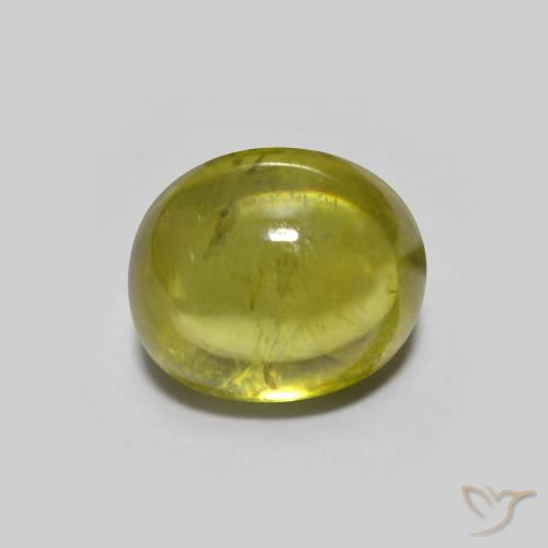 1.33ct 天然 温暖的森林绿 榍石, 椭圆形, 透明