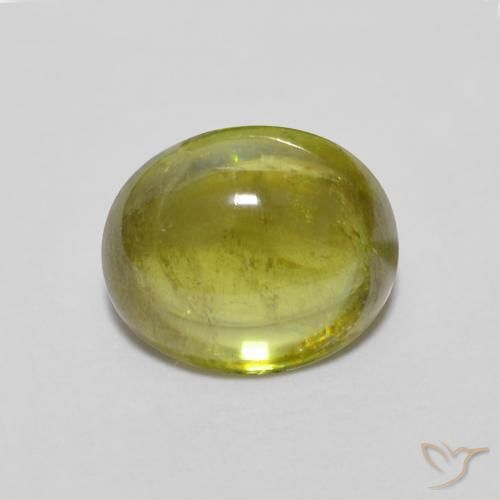 1.17ct 天然 中绿色 榍石, 椭圆形, 透明