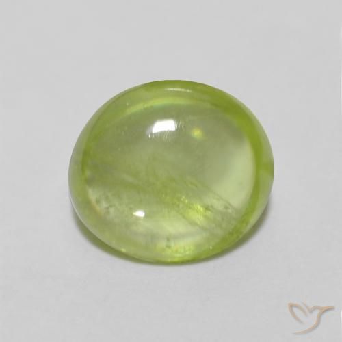 1.16ct 天然 亮绿色 榍石, 椭圆形, 透明