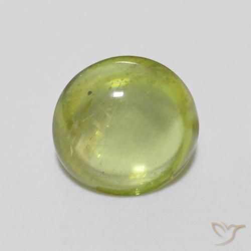 1.16ct 天然 橄榄绿色 榍石, 椭圆形, 透明